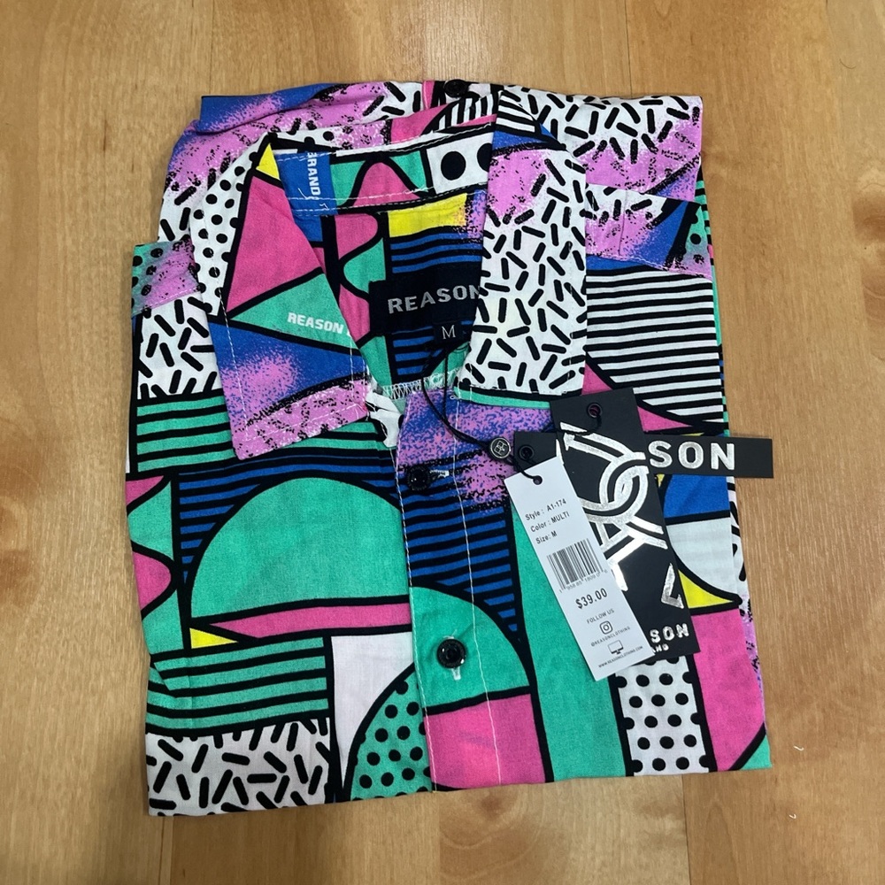 Reason Geometric Print Shirt